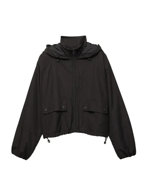 Pull&Bear Pull&Bear Prehodna jakna  črna
