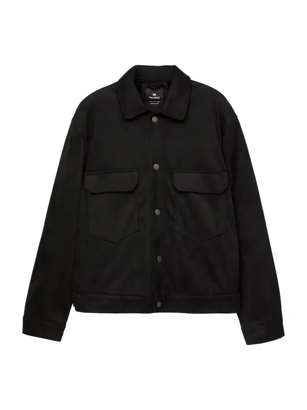Pull&Bear Pull&Bear Prehodna jakna  črna