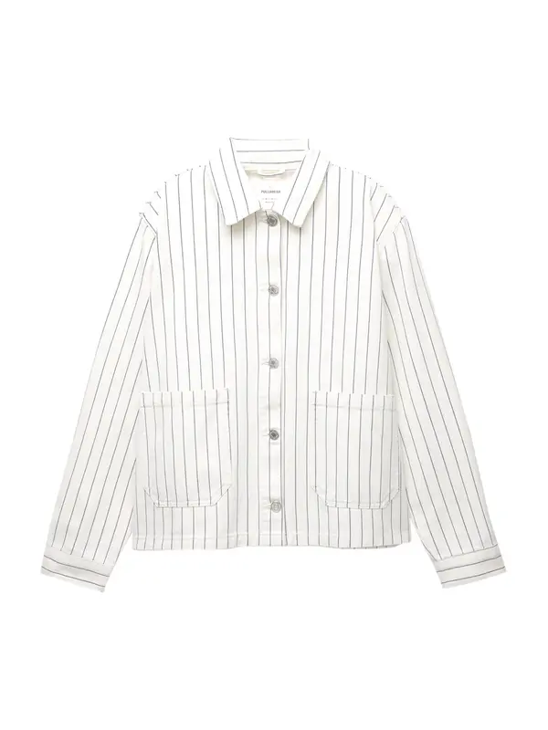 Pull&Bear Pull&Bear Prehodna jakna  encijan / temno modra / bela