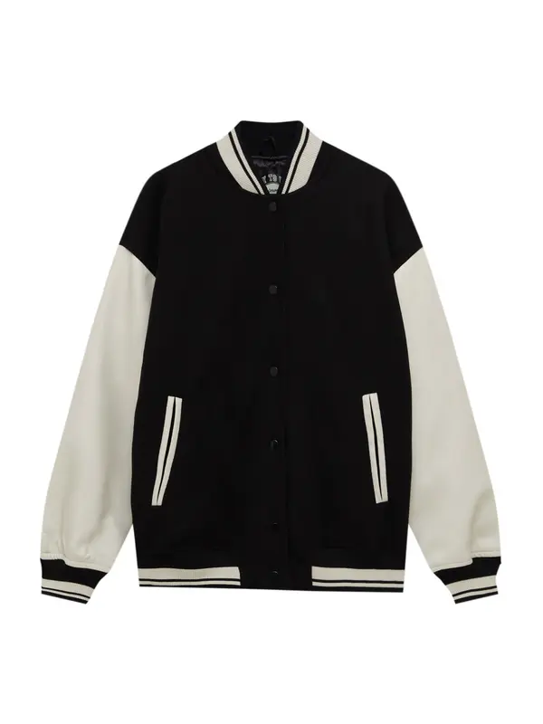 Pull&Bear Pull&Bear Prehodna jakna  kremna / črna