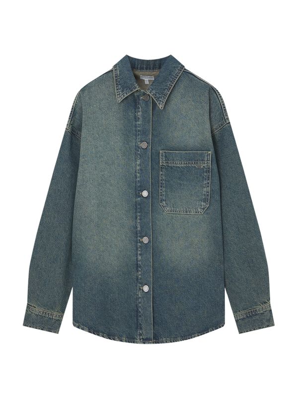 Pull&Bear Pull&Bear Prehodna jakna  moder denim