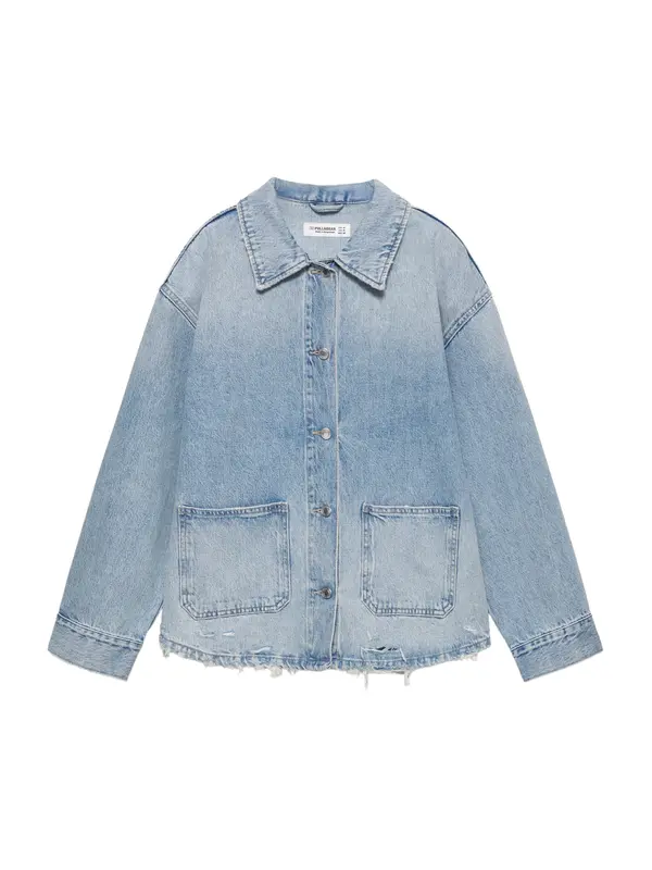 Pull&Bear Pull&Bear Prehodna jakna  moder denim