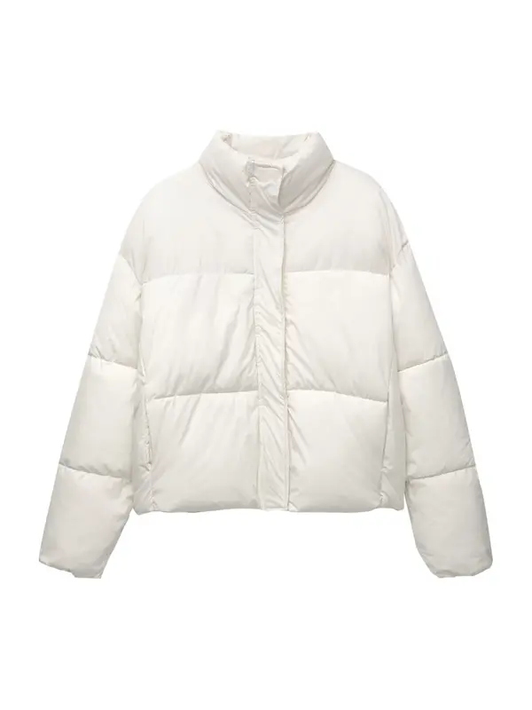 Pull&Bear Pull&Bear Prehodna jakna  naravno bela