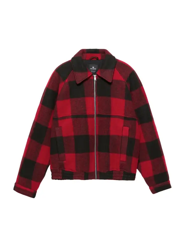 Pull&Bear Pull&Bear Prehodna jakna  rdeča / črna