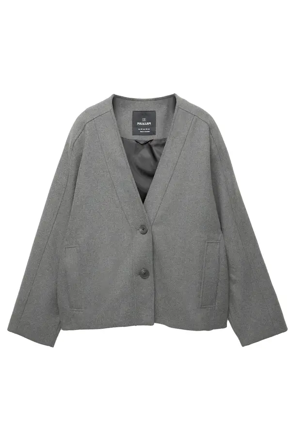 Pull&Bear Pull&Bear Prehodna jakna  siva