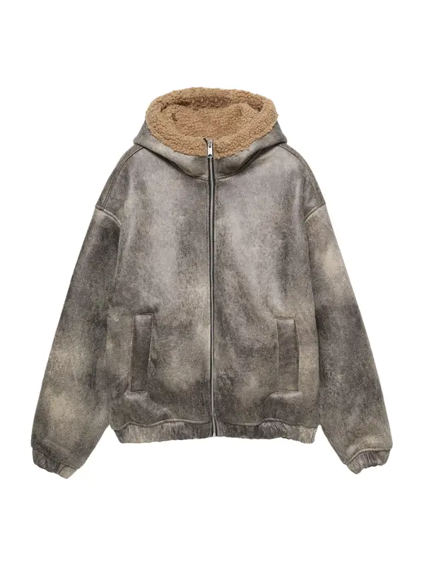 Pull&Bear Pull&Bear Prehodna jakna 'STWD'  temno siva / greige