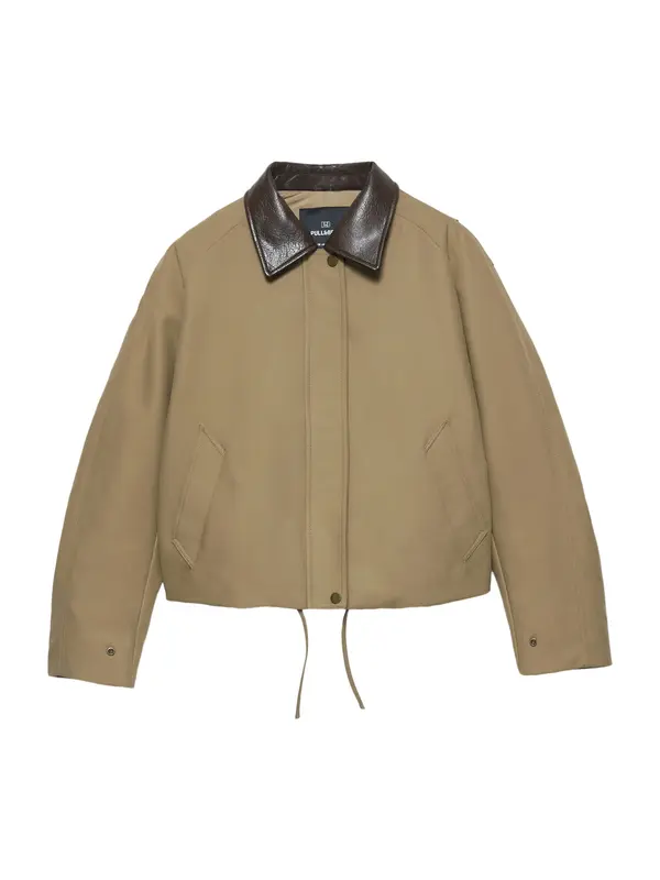Pull&Bear Pull&Bear Prehodna jakna  svetlo rjava / temno rjava