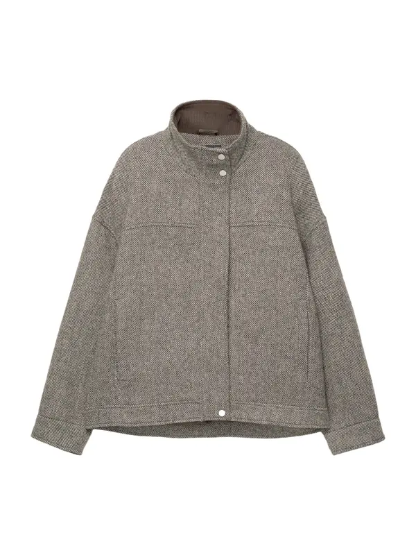Pull&Bear Pull&Bear Prehodna jakna  temno siva / bela