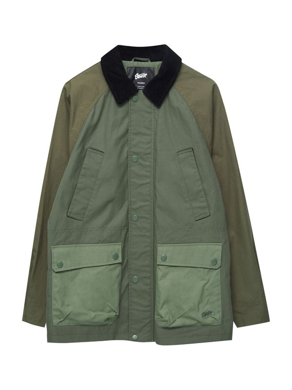 Pull&Bear Pull&Bear Prehodna jakna  zelena / svetlo zelena