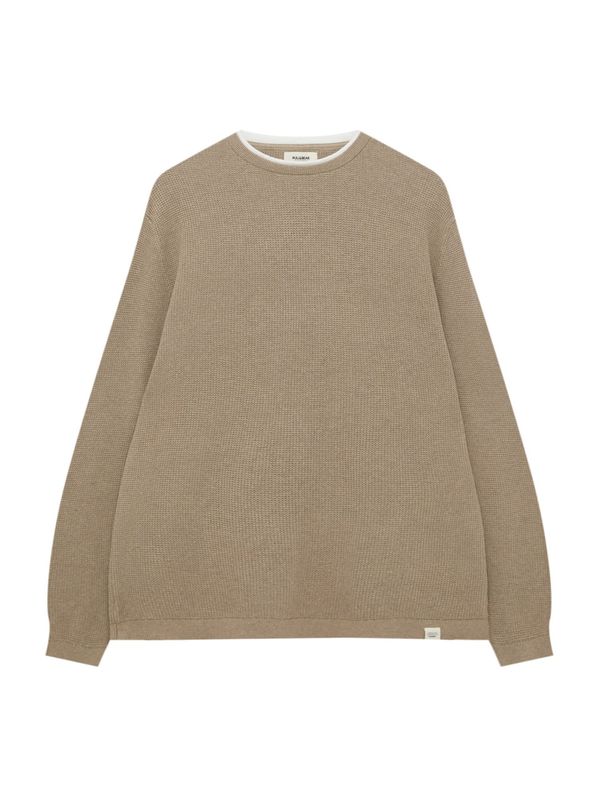 Pull&Bear Pull&Bear Pulover  chamois / bela