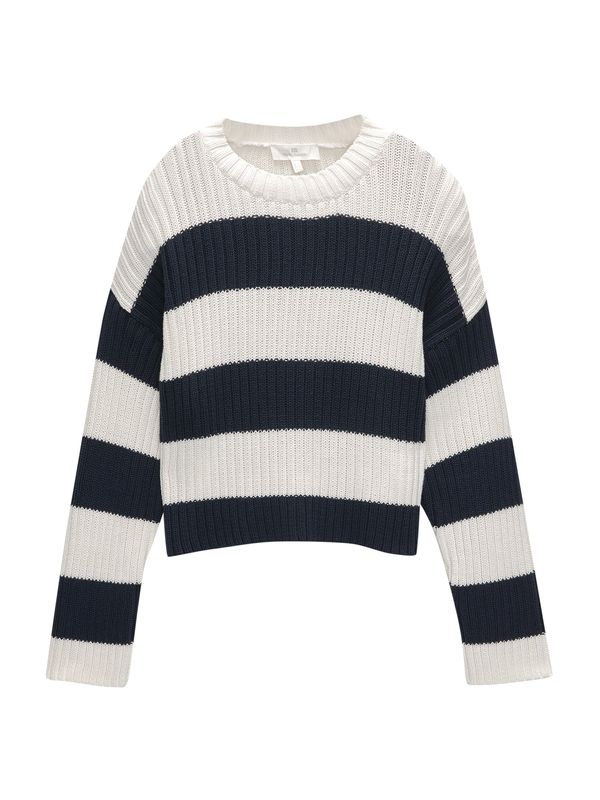 Pull&Bear Pull&Bear Pulover  marine / bela