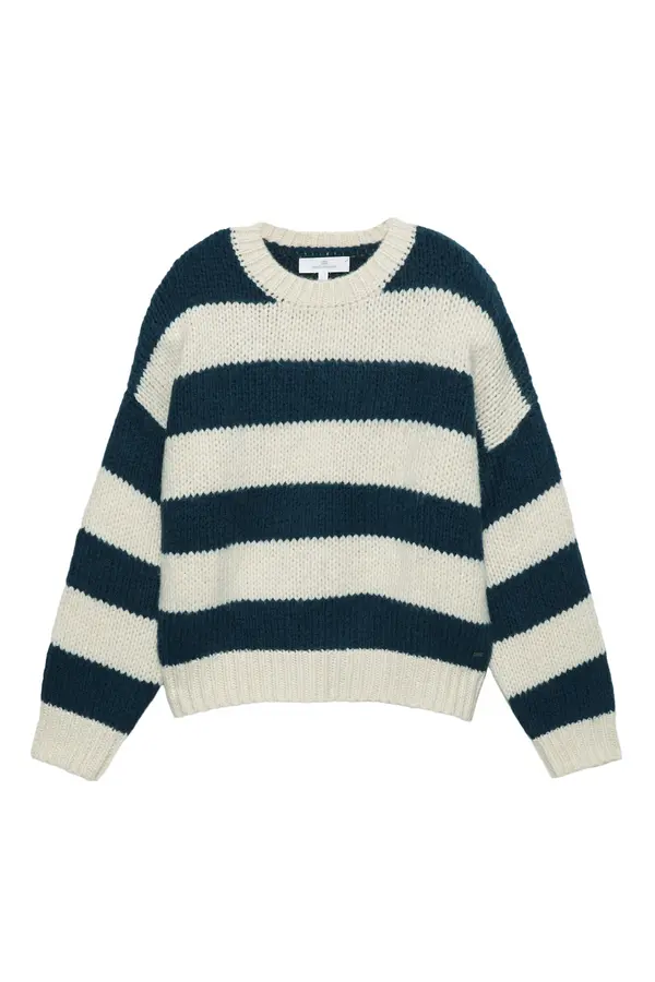 Pull&Bear Pull&Bear Pulover 'PACIFIC'  ecru / mornarska