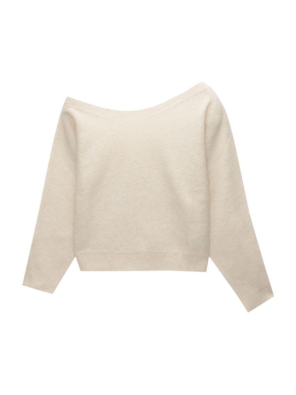 Pull&Bear Pull&Bear Pulover  pastelno rumena