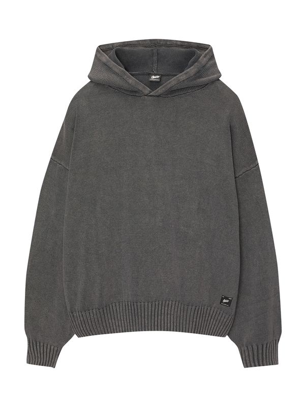 Pull&Bear Pull&Bear Pulover  siva / temno siva