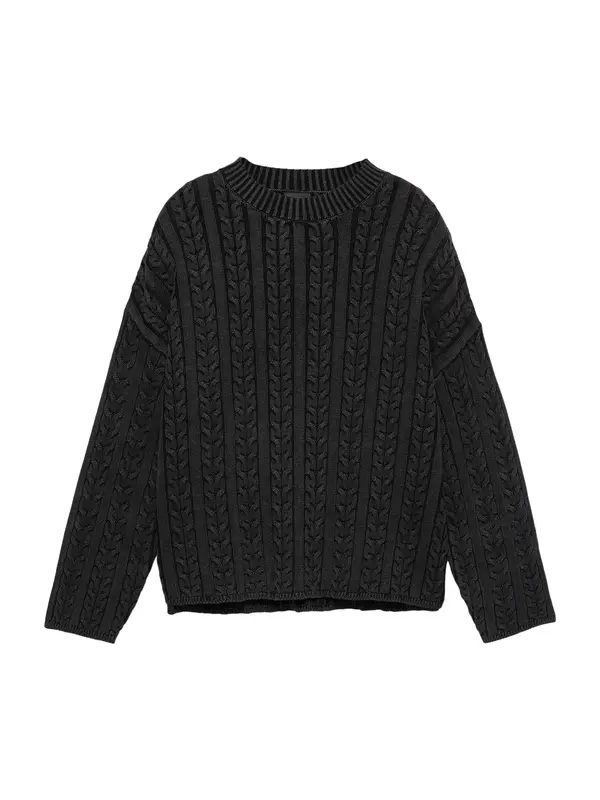 Pull&Bear Pull&Bear Pulover 'STWD'  črna