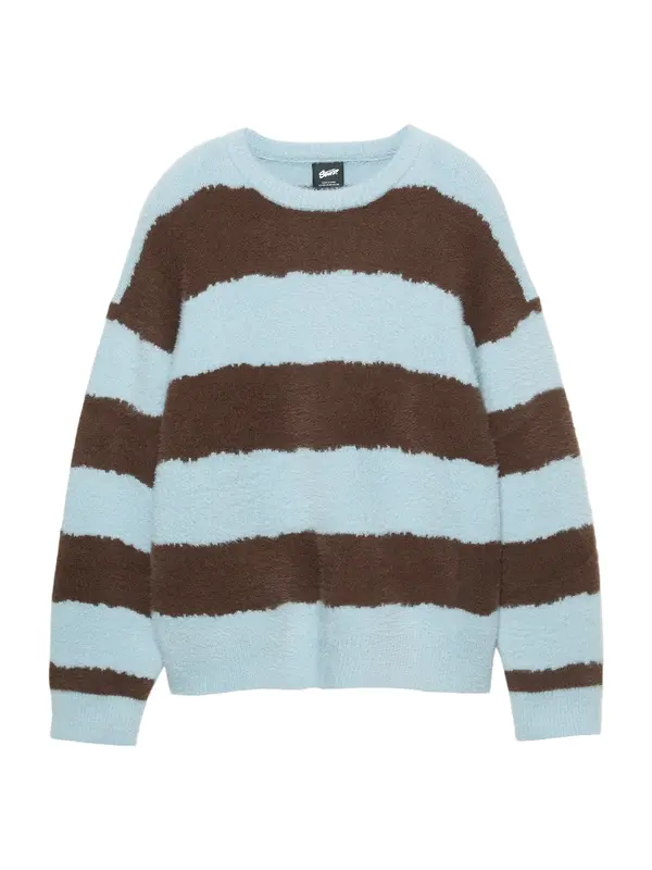 Pull&Bear Pull&Bear Pulover  svetlo modra / rjava