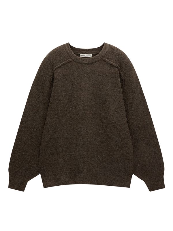 Pull&Bear Pull&Bear Pulover  temno rjava