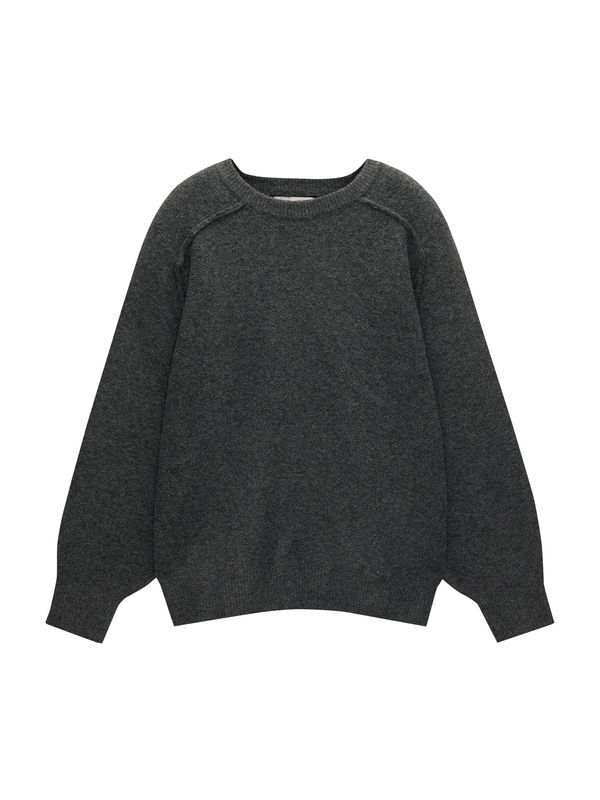 Pull&Bear Pull&Bear Pulover  temno siva