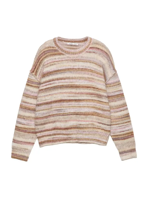 Pull&Bear Pull&Bear Širok pulover  pesek / temno bež / rjava / roza