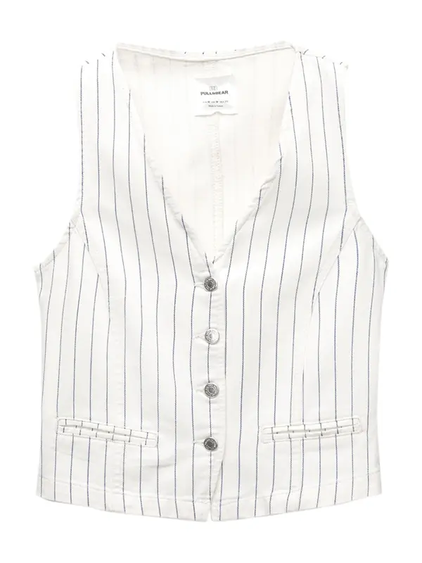 Pull&Bear Pull&Bear Telovnik  mornarska / bela