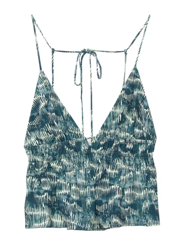 Pull&Bear Pull&Bear Top  cijansko modra / golobje modra / bela