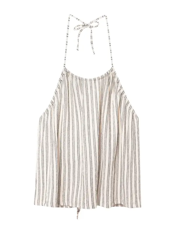 Pull&Bear Pull&Bear Top  ecru / temno siva