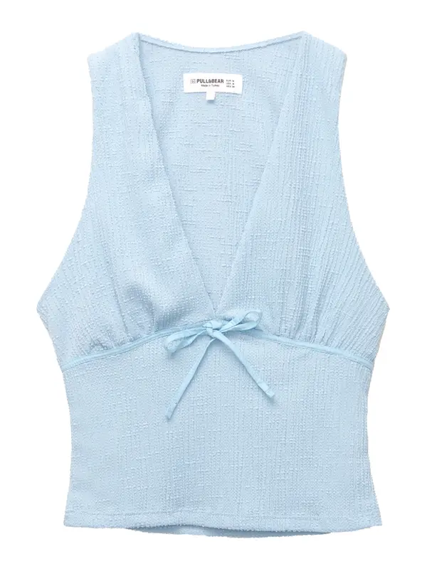 Pull&Bear Pull&Bear Top  nebeško modra
