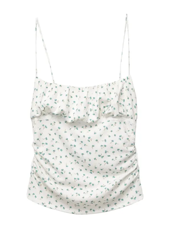 Pull&Bear Pull&Bear Top  nebeško modra / oliva / bela