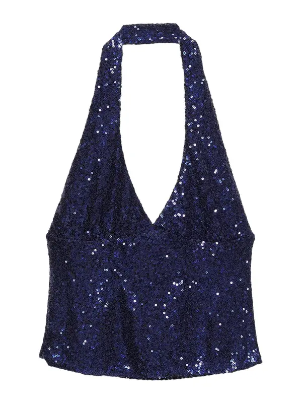 Pull&Bear Pull&Bear Top  temno modra