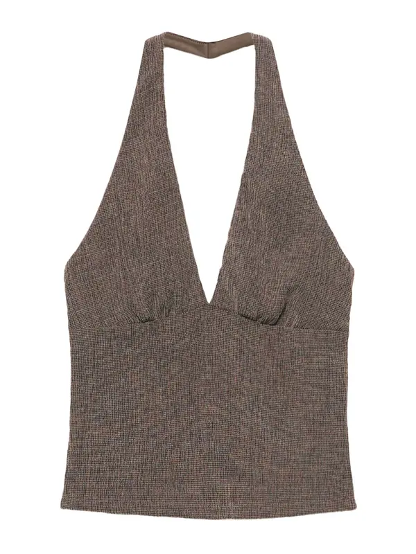 Pull&Bear Pull&Bear Top  temno rjava