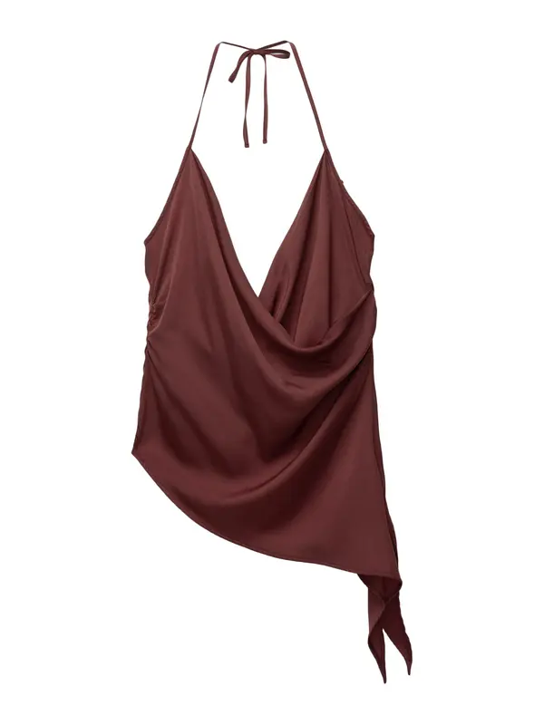 Pull&Bear Pull&Bear Top  temno rjava