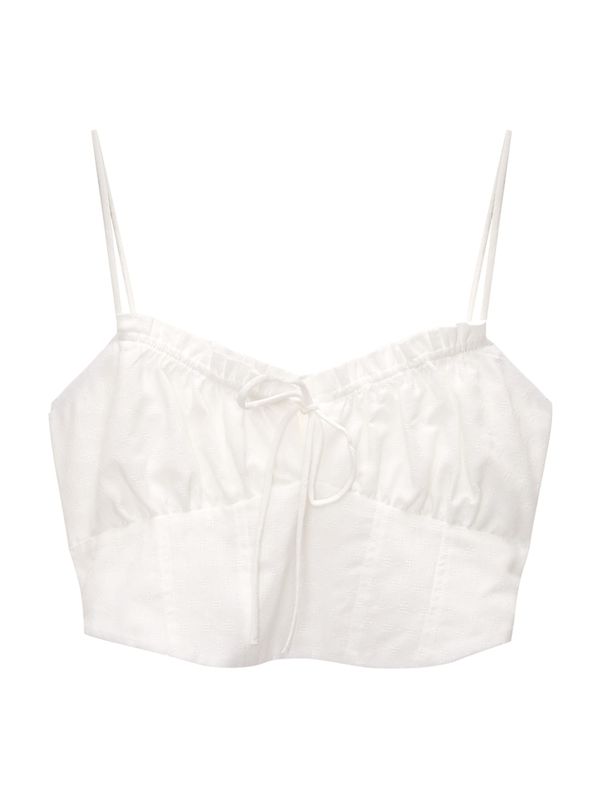 Pull&Bear Pull&Bear Top  volneno bela