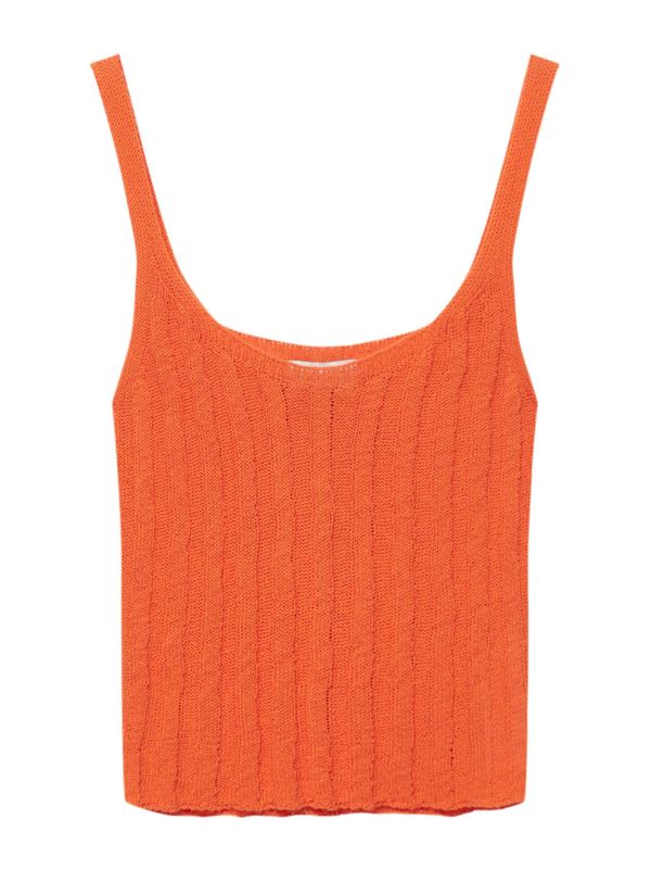 Pull&Bear Pull&Bear Top z naramnicami  temno oranžna