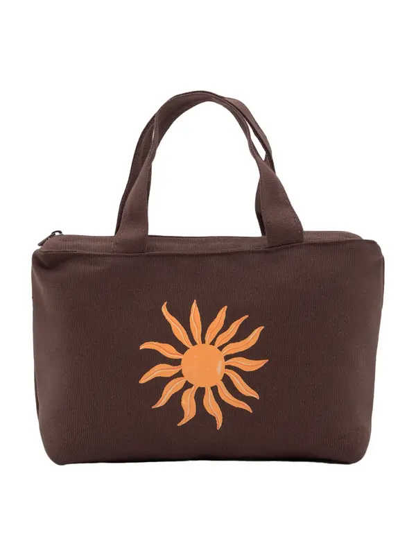 Pull&Bear Pull&Bear Torba za na plažo  rjava / oranžna / mandarina / pastelno oranžna
