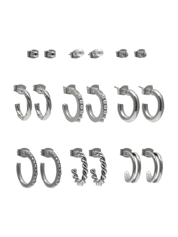 Pull&Bear Pull&Bear Uhani  srebrna / transparentna / biserno bela