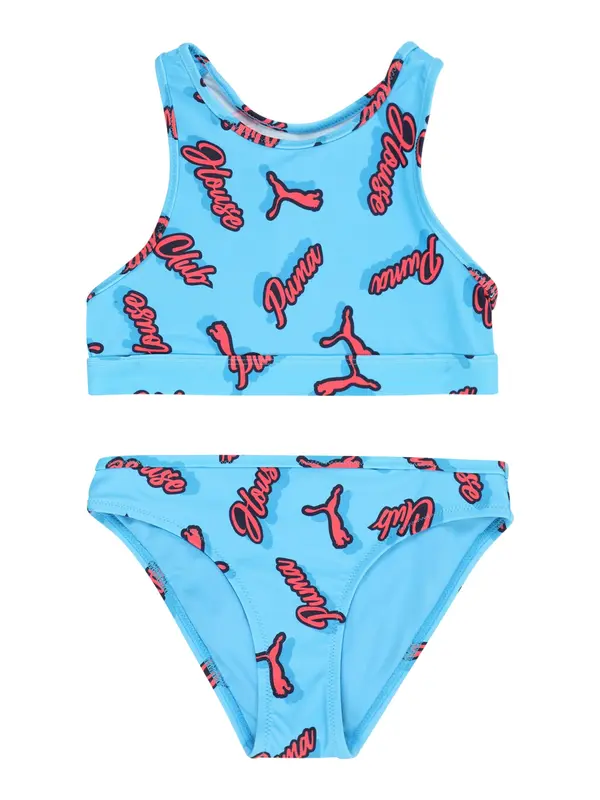 PUMA PUMA Bikini  azur / neonsko modra / losos / črna