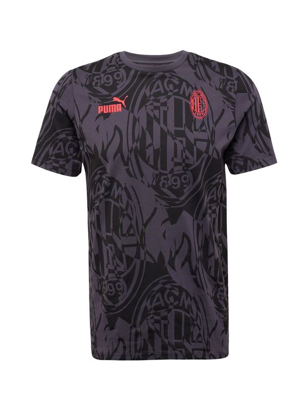 PUMA PUMA Funkcionalna majica 'AC Milan'  rdeča / črna
