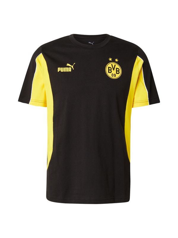 PUMA PUMA Funkcionalna majica 'BVB FtblARCHIVE'  rumena / črna