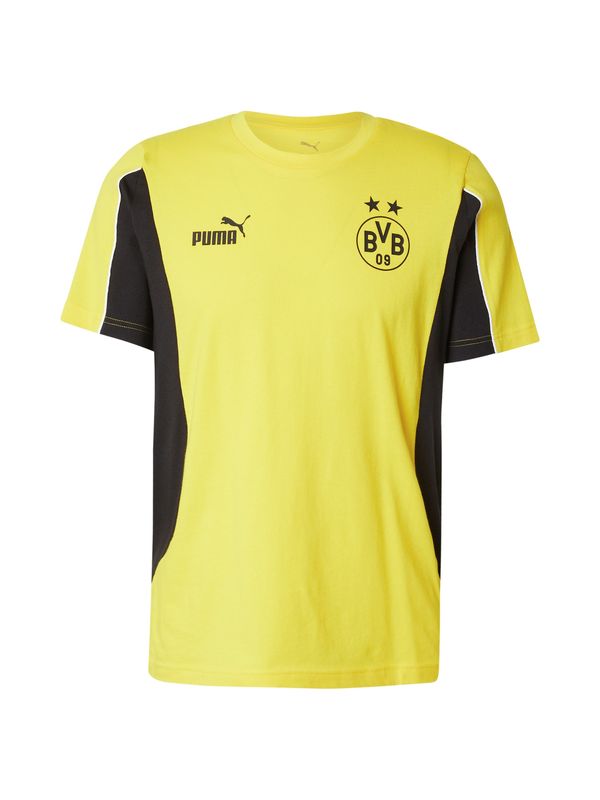 PUMA PUMA Funkcionalna majica 'BVB ftblARCHIVE'  rumena / črna / bela