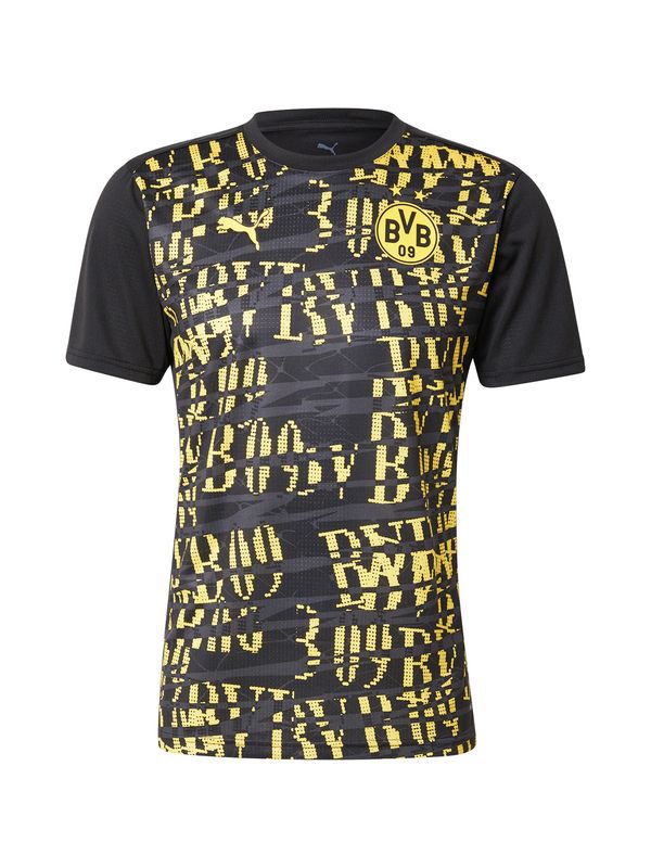 PUMA PUMA Funkcionalna majica 'BVB Prematch'  rumena / siva / črna