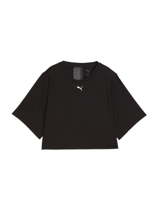 PUMA PUMA Funkcionalna majica 'Cloudspun'  črna / bela