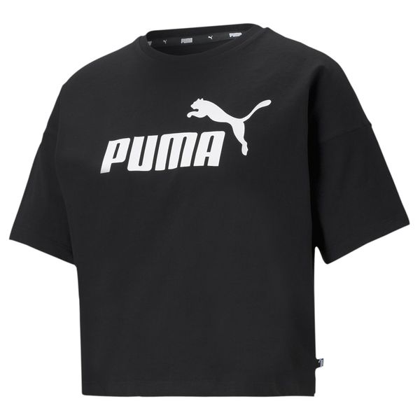 PUMA PUMA Funkcionalna majica  črna / bela