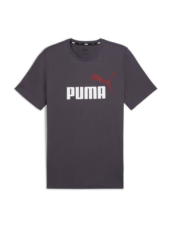 PUMA PUMA Funkcionalna majica 'ESS'  antracit / rdeča / bela