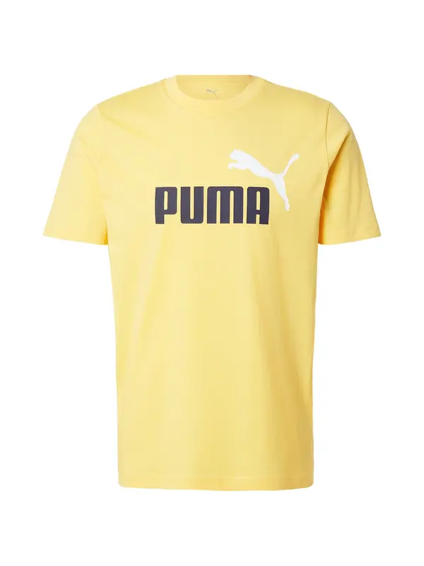 PUMA PUMA Funkcionalna majica 'ESS No. 1'  rumena / črna / bela