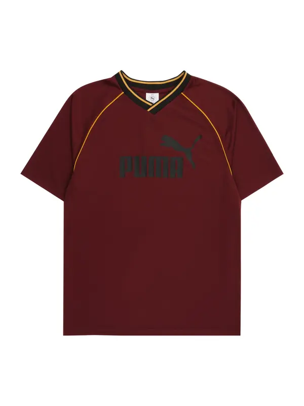 PUMA PUMA Funkcionalna majica 'Ess'  oranžna / vinsko rdeča / črna