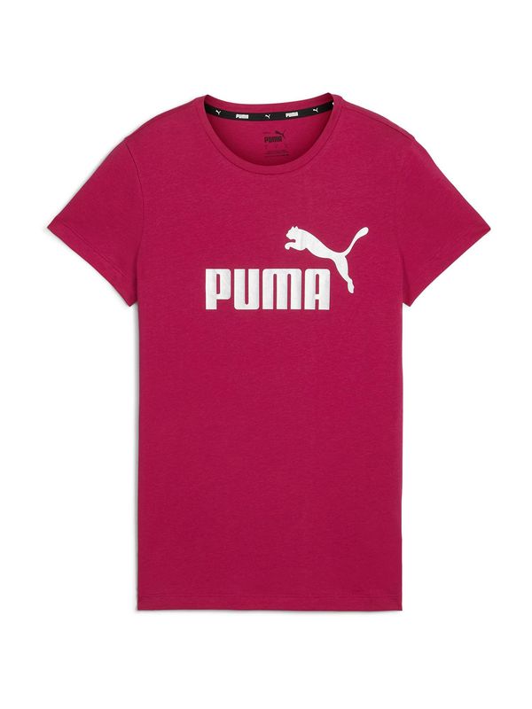 PUMA PUMA Funkcionalna majica 'ESS+'  rdeča / off-bela