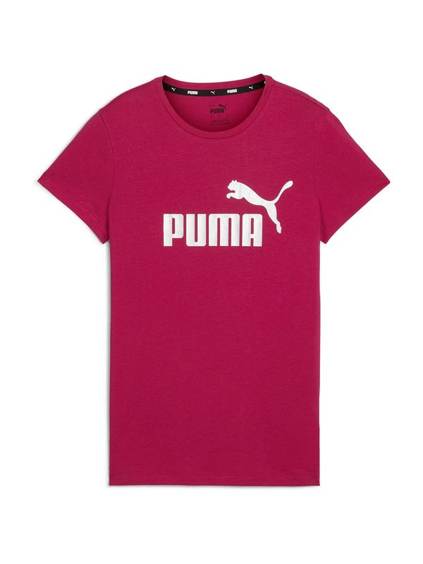 PUMA PUMA Funkcionalna majica 'ESS+'  rdeča / off-bela