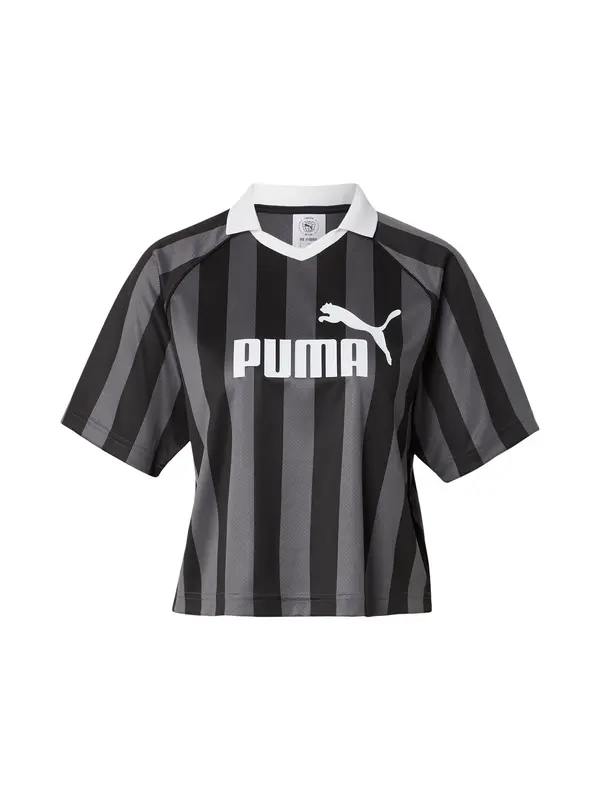 PUMA PUMA Funkcionalna majica 'Ess'  siva / črna / bela