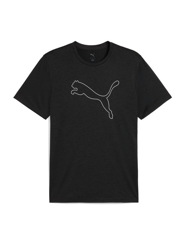 PUMA PUMA Funkcionalna majica 'ESSENTIAL HEATHER'  temno siva / črna