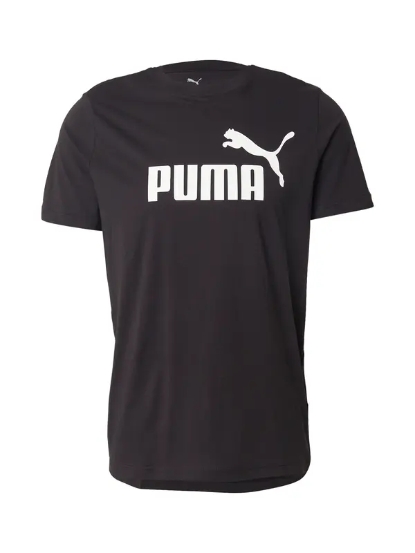 PUMA PUMA Funkcionalna majica 'Essential No. 1'  črna / bela